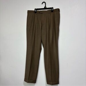 RALPH Lauren Men's Pleated Front Dress Pants Brown 32x29 Neutral Preppy